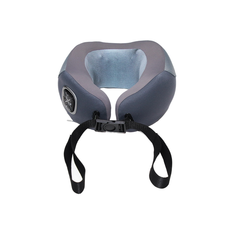 How does a neck massager relieve muscle tension caused by long-term desk work?