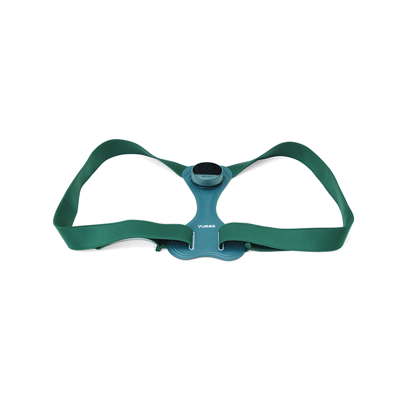 How does the biomechanical design of a back posture corrector facilitate muscle re-education and spinal alignment for individuals suffering from chronic slouching?